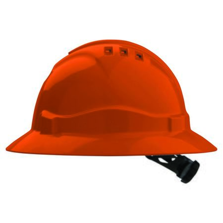 Pro Choice V6 Full Brim Hard Hat Ratchet Harness HHV6FB in Orange
