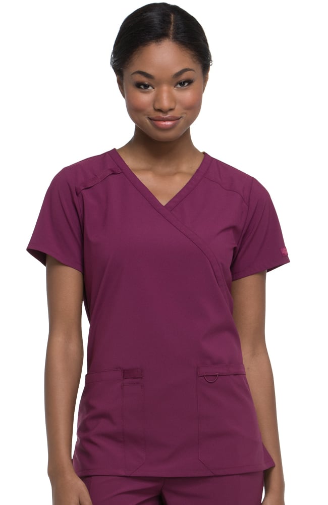 Dickies EDS Essentials Women's Mock Wrap Scrub Top DK625 Metro Workwear.