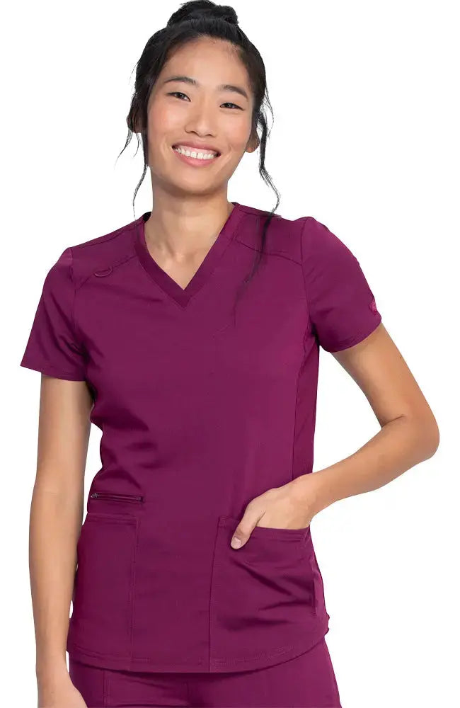 Dickies Balance Women's Knitted Panel Scrub Top DK875 Simply Scrubs Australia