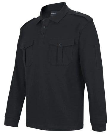 Jb's Long Sleeve Epaulette Polo Shirt 210EL Metro Workwear.