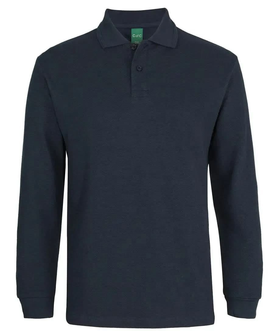 Jb's Popcorn Cotton Long Sleeve Polo Shirt 2PCL