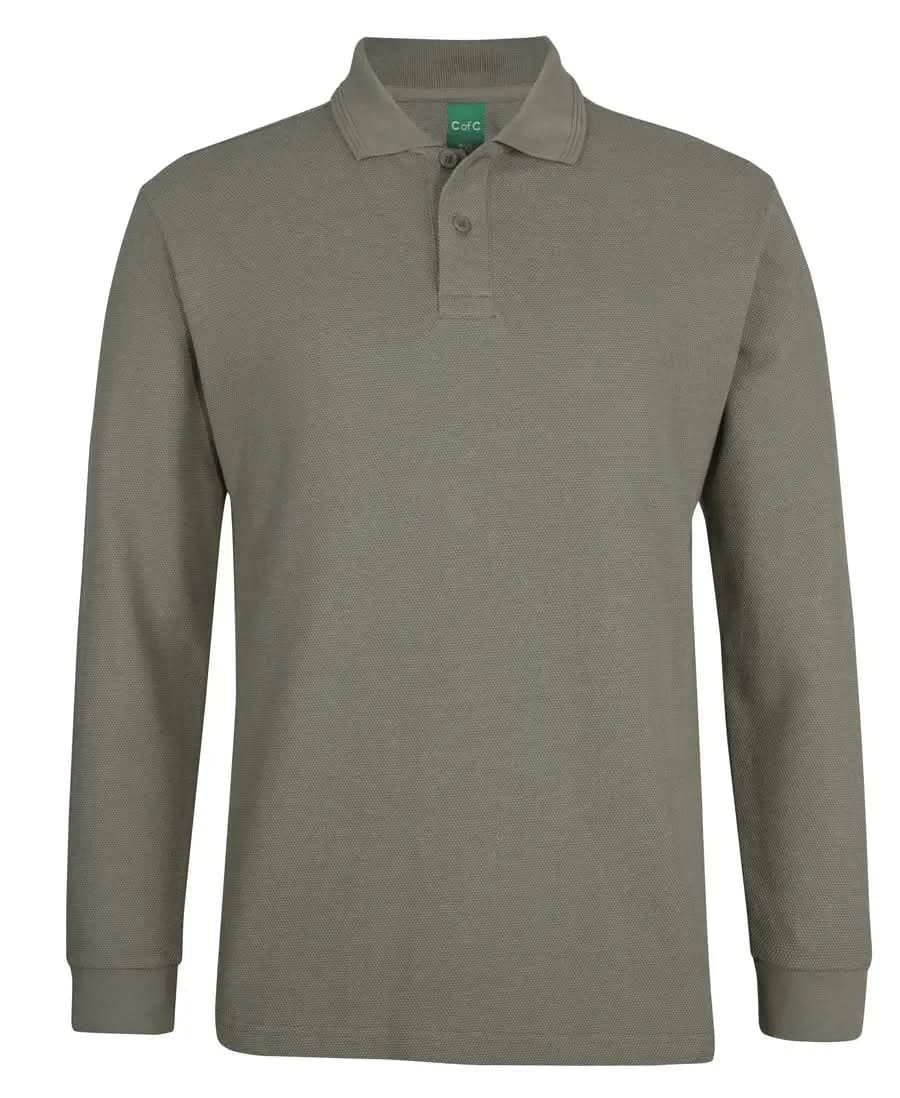 Jb's Popcorn Cotton Long Sleeve Polo Shirt 2PCL