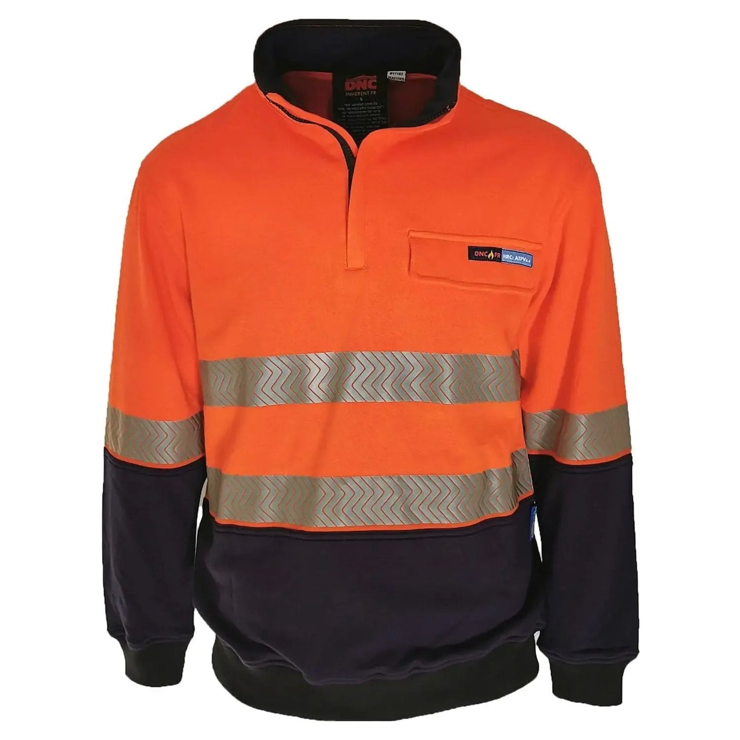 DNC Hi-vis 1/2 Zip Flame Retardant PPE/HRC2 Day/Night Jumper 3424