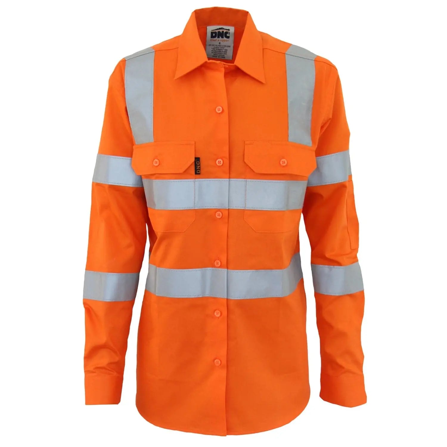 Ladies Hivis L/w Cotton Vic Rail Csr Shirt - 3742 Metro Workwear.