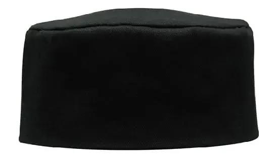 Headwear Poly Cotton Chef's Cap X12 - 3807 in Black