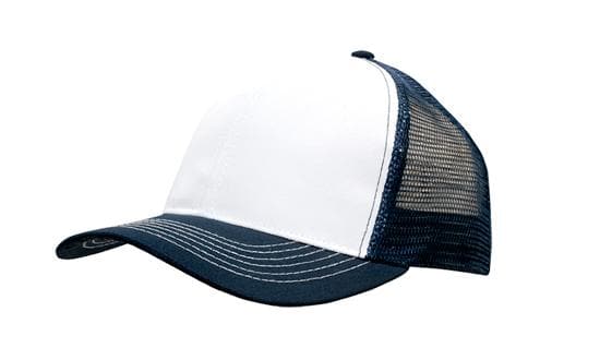 Headwear Mesh Back Breathable P/twill 3819 Caps X12 - 3819 Metro Workwear.