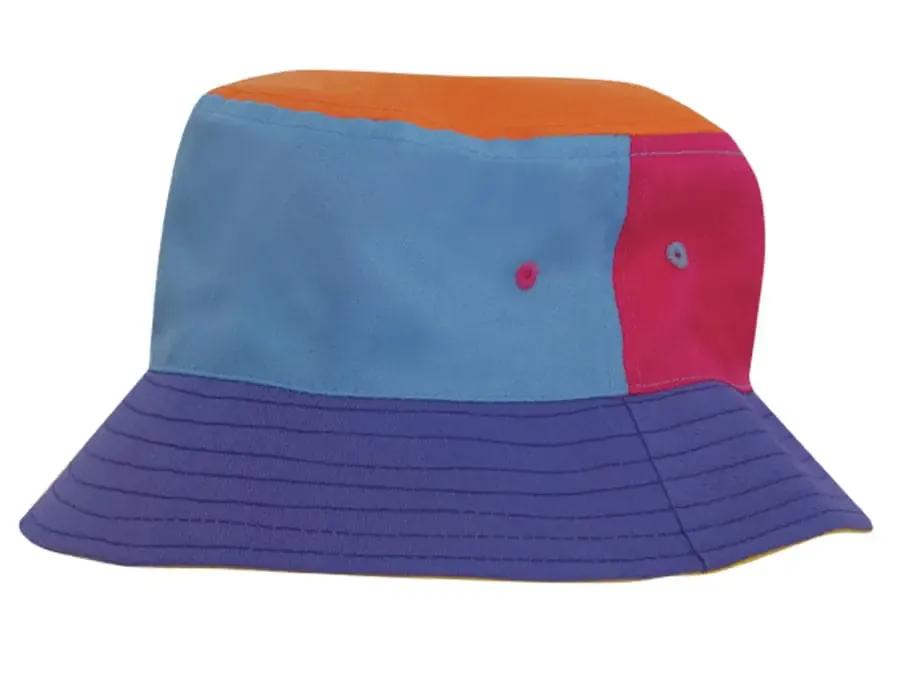 Headwear Multi Colour Breathable P/t Bucket Hat X12 - 3941