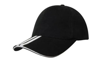 Headwear Bhc 2 Stripe Peak & Sandwich Cap X12 - 4074 Metro Workwear.