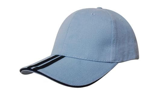 Headwear Bhc 2 Stripe Peak & Sandwich Cap X12 - 4074 Metro Workwear.