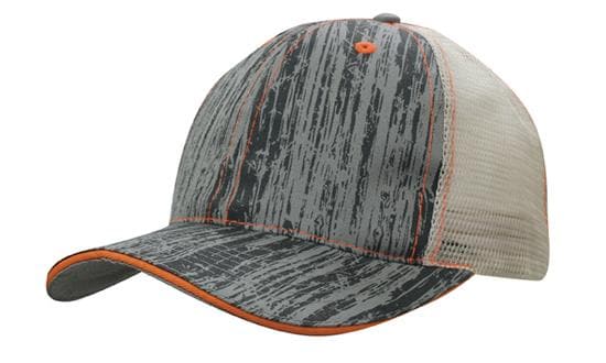 Headwear Woodprint Poly Twill Mesh Cap X12 - 4143 Metro Workwear.