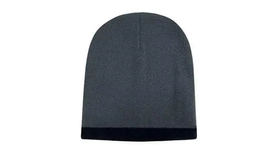 Headwear Acrylic Two Tone Roll Down Beanie X12 - 4188 Metro Workwear.