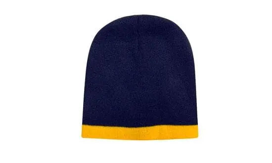 Headwear Acrylic Two Tone Roll Down Beanie X12 - 4188 Metro Workwear.