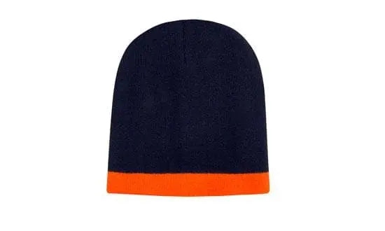 Headwear Acrylic Two Tone Roll Down Beanie X12 - 4188 Metro Workwear.
