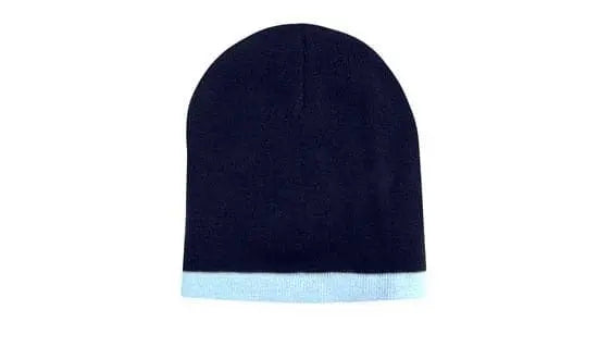 Headwear Acrylic Two Tone Roll Down Beanie X12 - 4188 Metro Workwear.