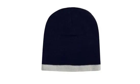 Headwear Acrylic Two Tone Roll Down Beanie X12 - 4188 Metro Workwear.