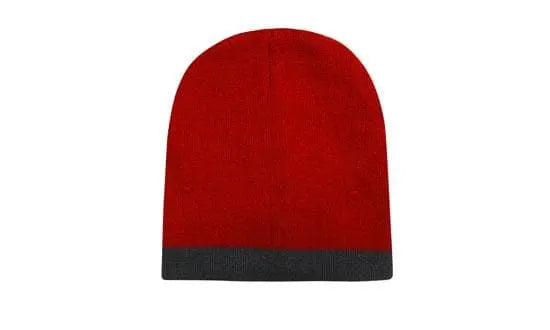 Headwear Acrylic Two Tone Roll Down Beanie X12 - 4188 Metro Workwear.