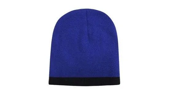 Headwear Acrylic Two Tone Roll Down Beanie X12 - 4188 Metro Workwear.