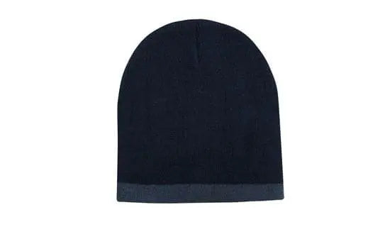 Headwear Acrylic Two Tone Roll Down Beanie X12 - 4188 Metro Workwear.