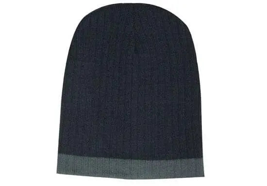 Headwear Two Tone Cable Knit Beanie X12 Metro Workwear.