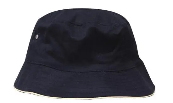 Headwear Bucket Hat With Sandwich Trim Brushed Heavy Sports Twill *no Sandwich* X12 Metro Workwear.