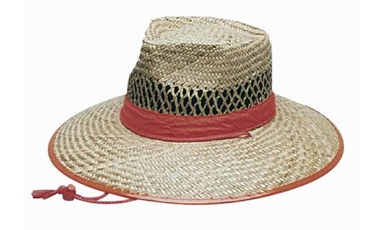 Headwear Safety Straw - Orange Trim Hat X12 - S4261 Metro Workwear.