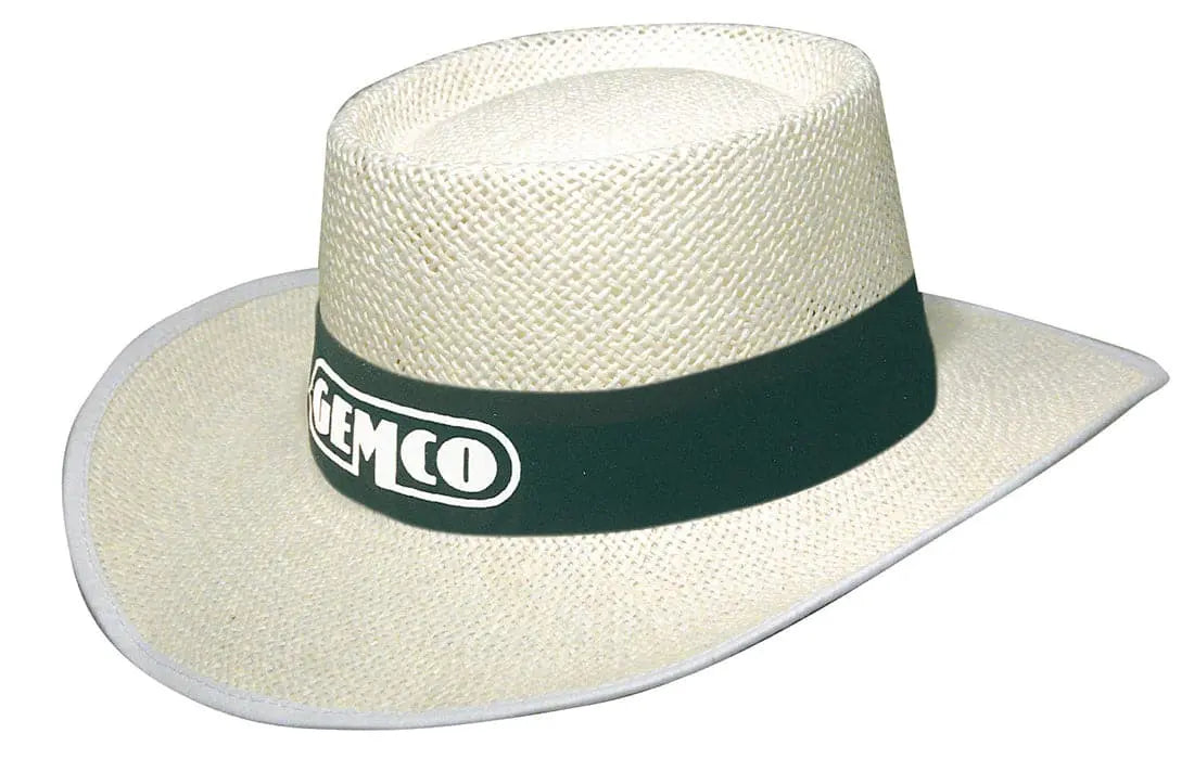 Headwear White Classic String Straw Hat X12 - S4266 Metro Workwear.