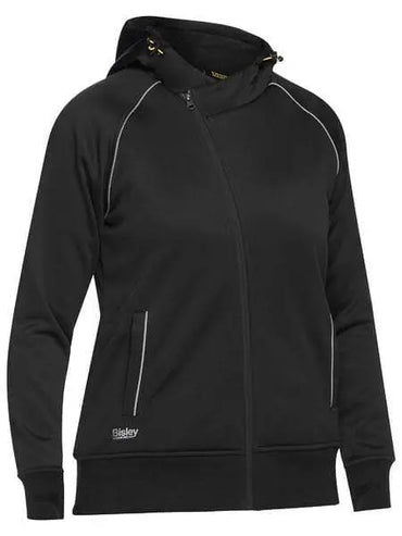 Bisley Women's Fleece Zip Front Hoodie Sherpa Lined BKL6925 Metro Workwear.