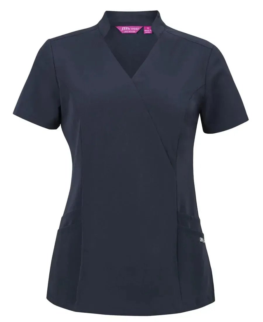 Jb's Women's Mandarin Collar Scrub Top 4SMT1