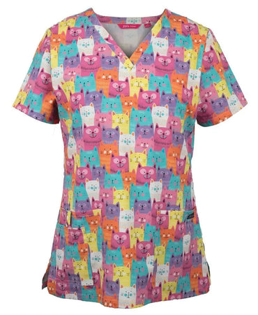 Jb's Wear Women's Printed Scrub Top 4STP1  Simply Scrubs Australia