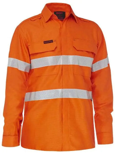 Bisley Workwear Apex 185 Taped Hi Vis FR Vented Shirt BS8439T Metro Workwear.