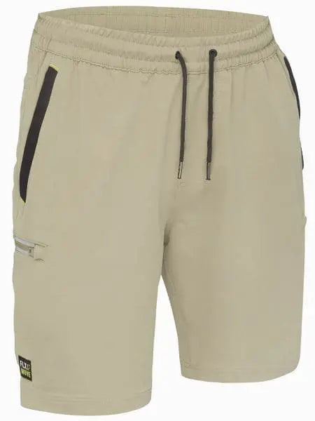 Bisley Flex & Move 4 Way Stretch Elastic Waist Cargo Shorts BSHC1333 Metro Workwear.