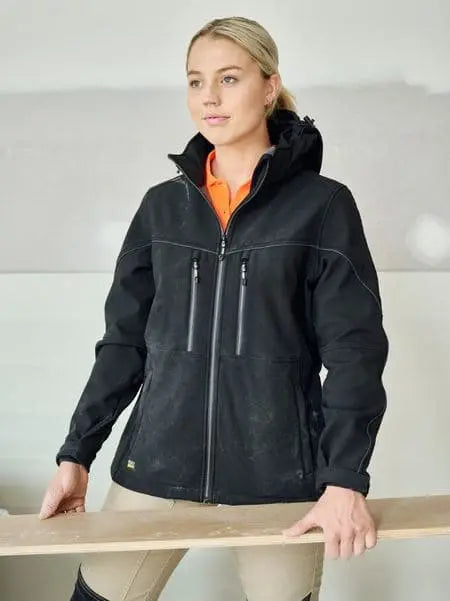 Bisley Flex & Move Women's Hooded Soft Shell Jacket BJL6570 Metro Workwear.