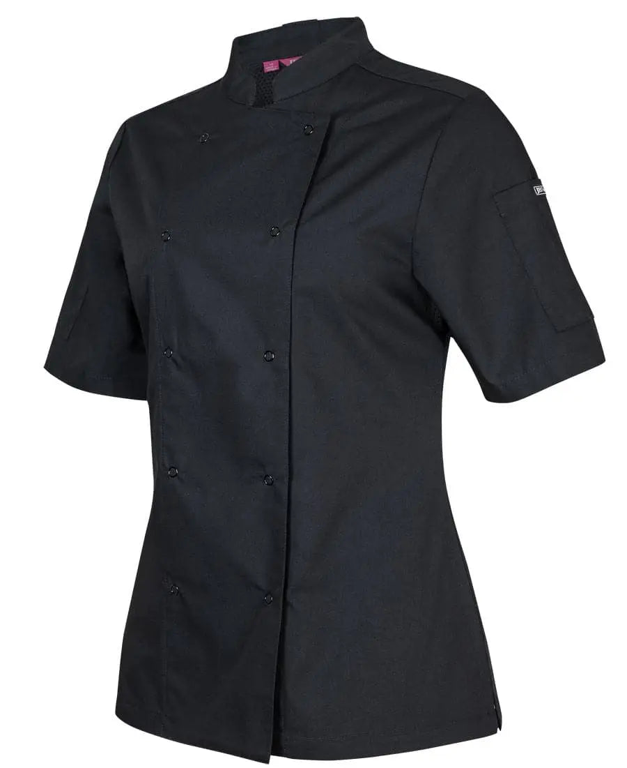 Jb's Women’s Short Sleeve Button Chef Jacket 5CJS1 Metro Workwear.