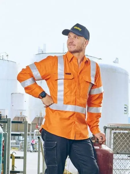 Bisley Workwear Apex 185 X Taped Hi Vis FR Vented Shirt BS8439XT