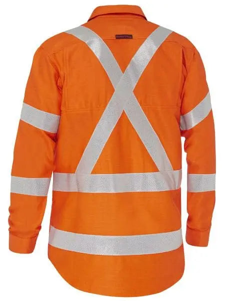 Bisley Workwear Apex 185 X Taped Hi Vis FR Vented Shirt BS8439XT Metro Workwear.