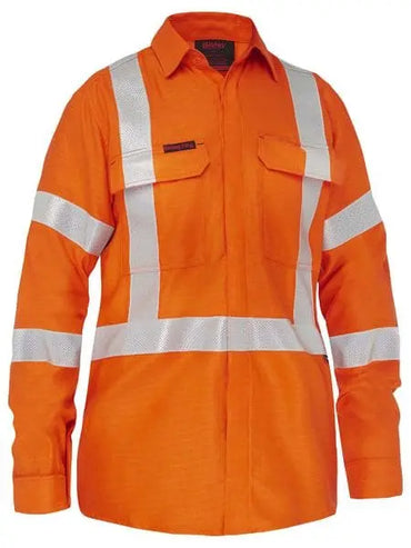 Bisley Apex 185 Women's X-Taped Hi Vis FR Vented Shirt BL8439XT Metro Workwear.