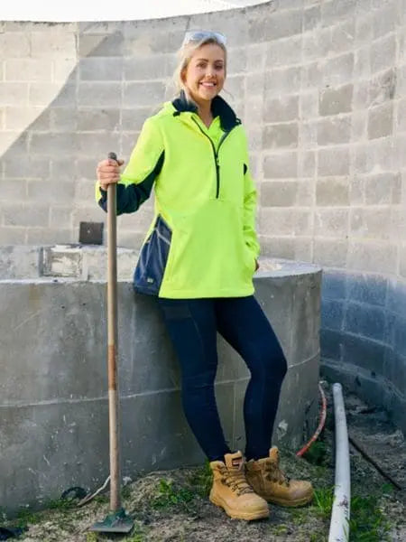 Bisley Women's Hi Vis Water Repellent Fleece Hoodie BKL6571 Metro Workwear.