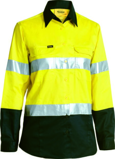Bisley Workwear Women's 3m Taped Cool Lightweight Hi Vis Shirt BL6896 Metro Workwear.