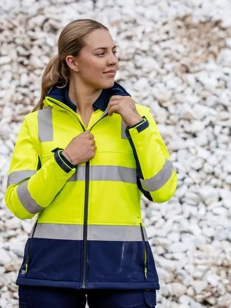 Bisley Taped Women's Hi Vis Water Repellent Fleece Hoodie BKL6571T Metro Workwear.