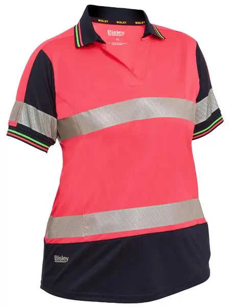 Bisley Women's Taped Hi Vis Polo Shirt BKL1225T Metro Workwear.