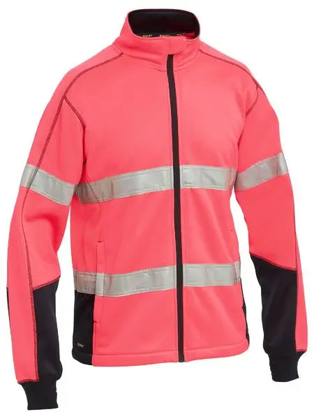 Bisley Men's Taped Hi Vis Zip Front Fleece BK6611T Metro Workwear.