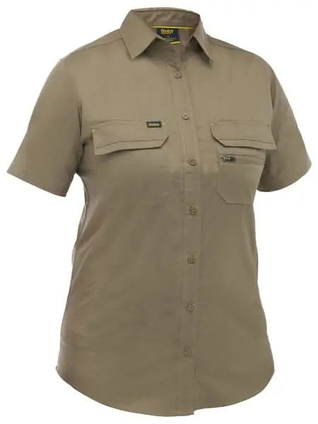 Bisley Women's X Airflow Stretch Ripstop Work Shirt BL1490 Metro Workwear.