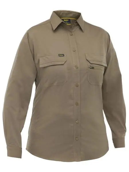 Bisley Women's X Airflow Stretch Ripstop Work Shirt BL6490 Metro Workwear.