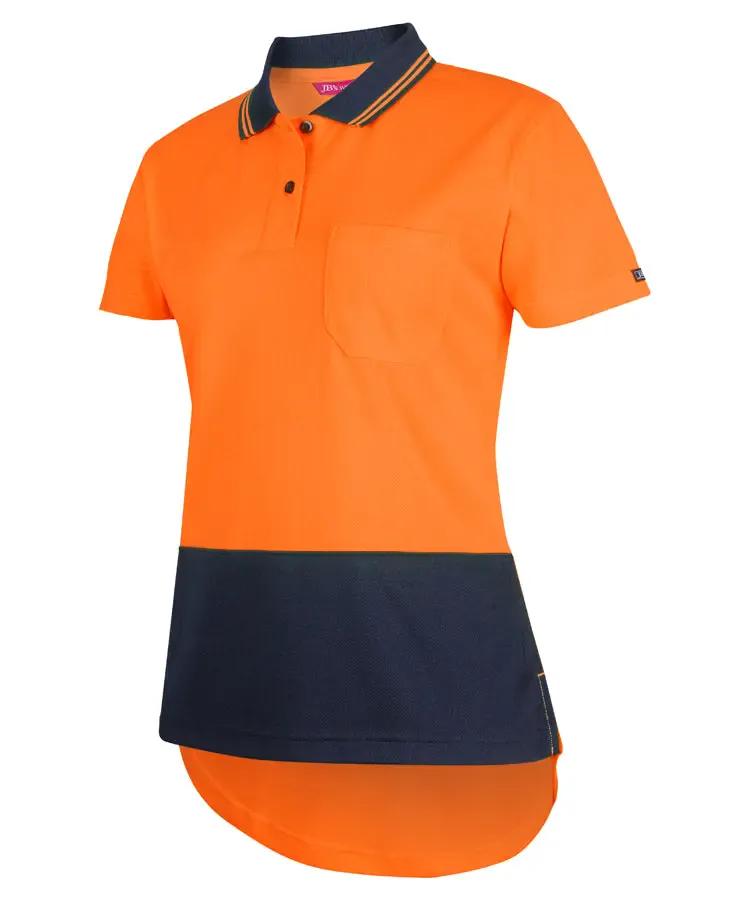 JB's Women's Short Sleeve Hi-Vis Drop Tail Polo Shirt 6HDS1