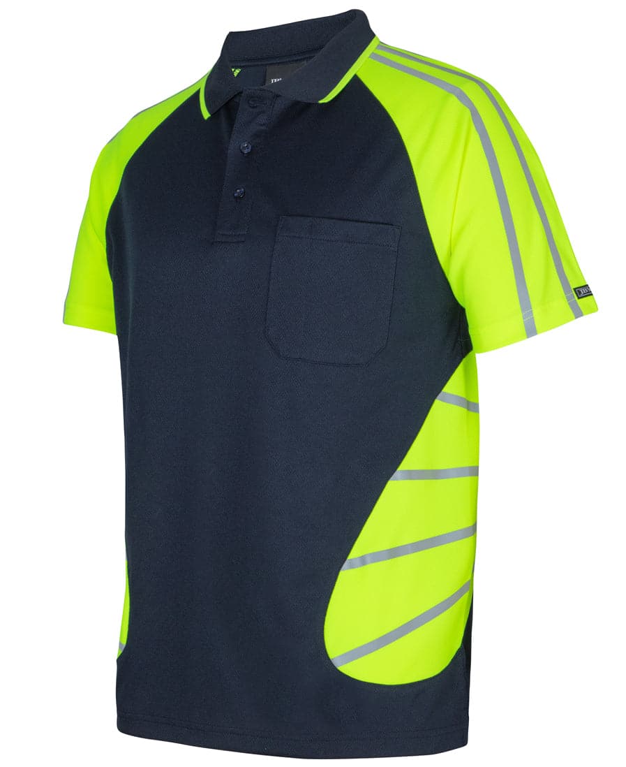 Jb's Street Spider Hi Vis Polo With Reflective Stripes 6HSSR Metro Workwear.