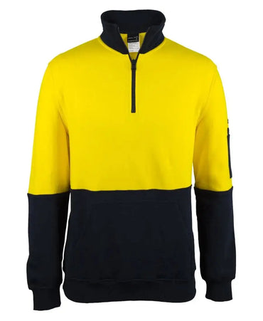 JB'S Hi-Vis 310 Cotton 1/2 Zip Fleece 6HVFM Jb's Wear