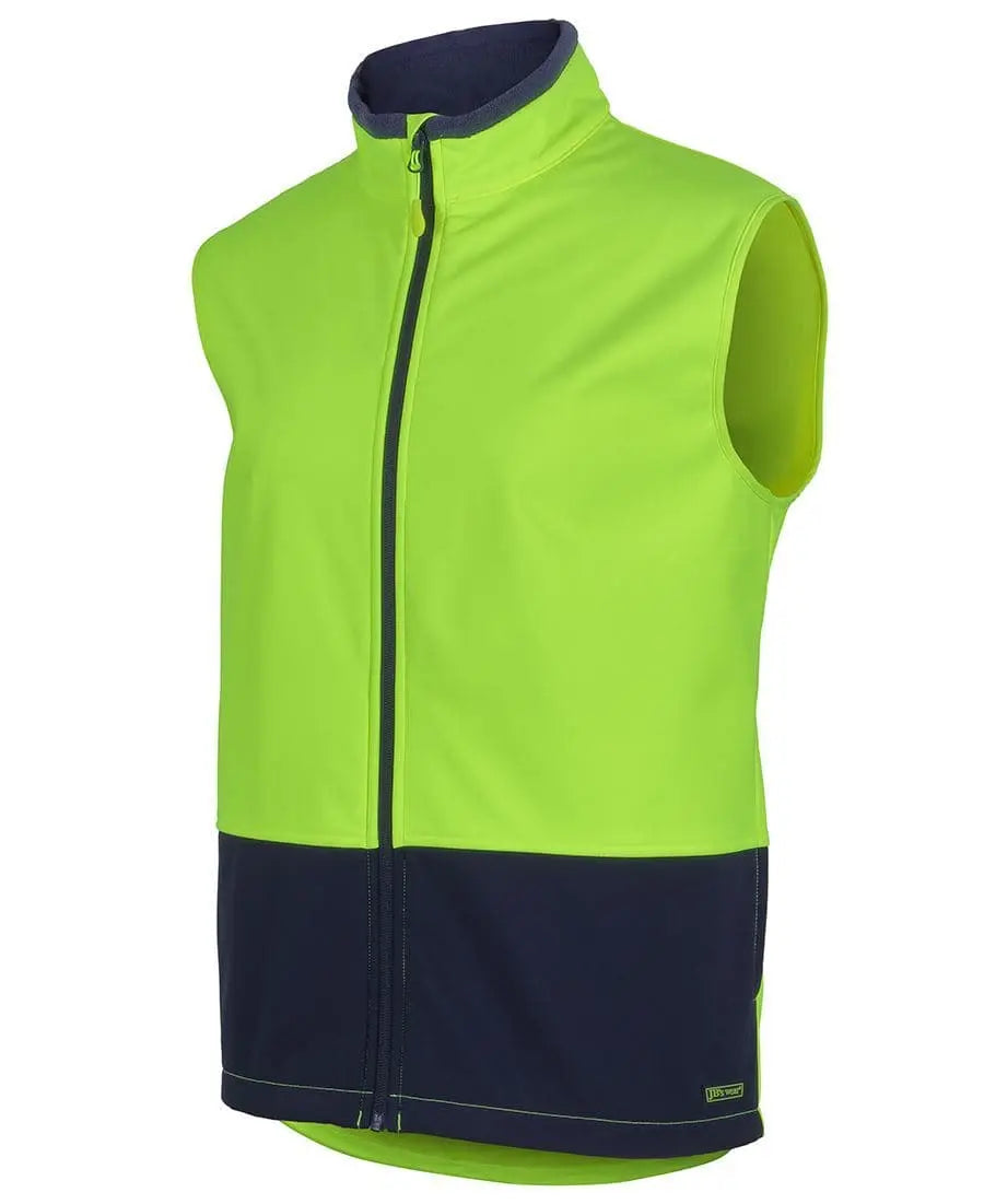 Jbs Hi-Vis water resist sofshell Vest 6HWV Metro Workwear.