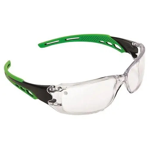 Pro Choice Cirrus - Clear Polycarbonate Frame With Soft Green Arms X12 - 9180 Metro Workwear.
