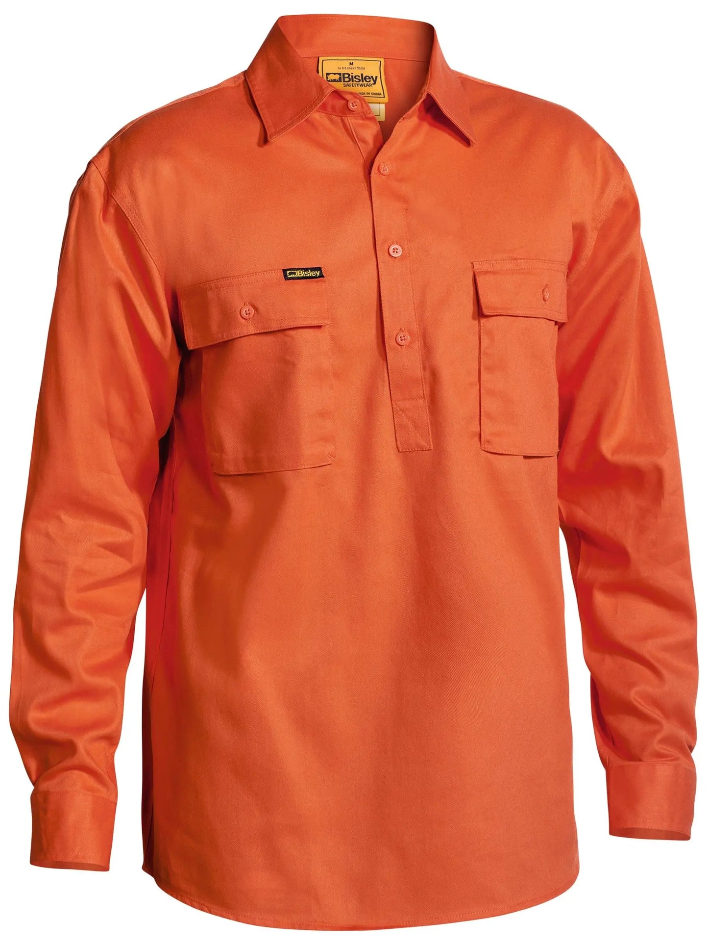 Bisley Workwear Closed Front Cotton Drill Long Sleeve Shirt BSC6433 Metro Workwear.