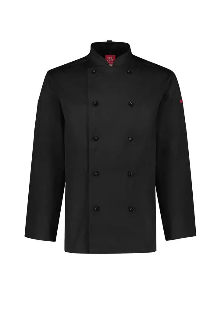 Biz Collection Al Dente Mens Chef Jacket CH230ML in Black